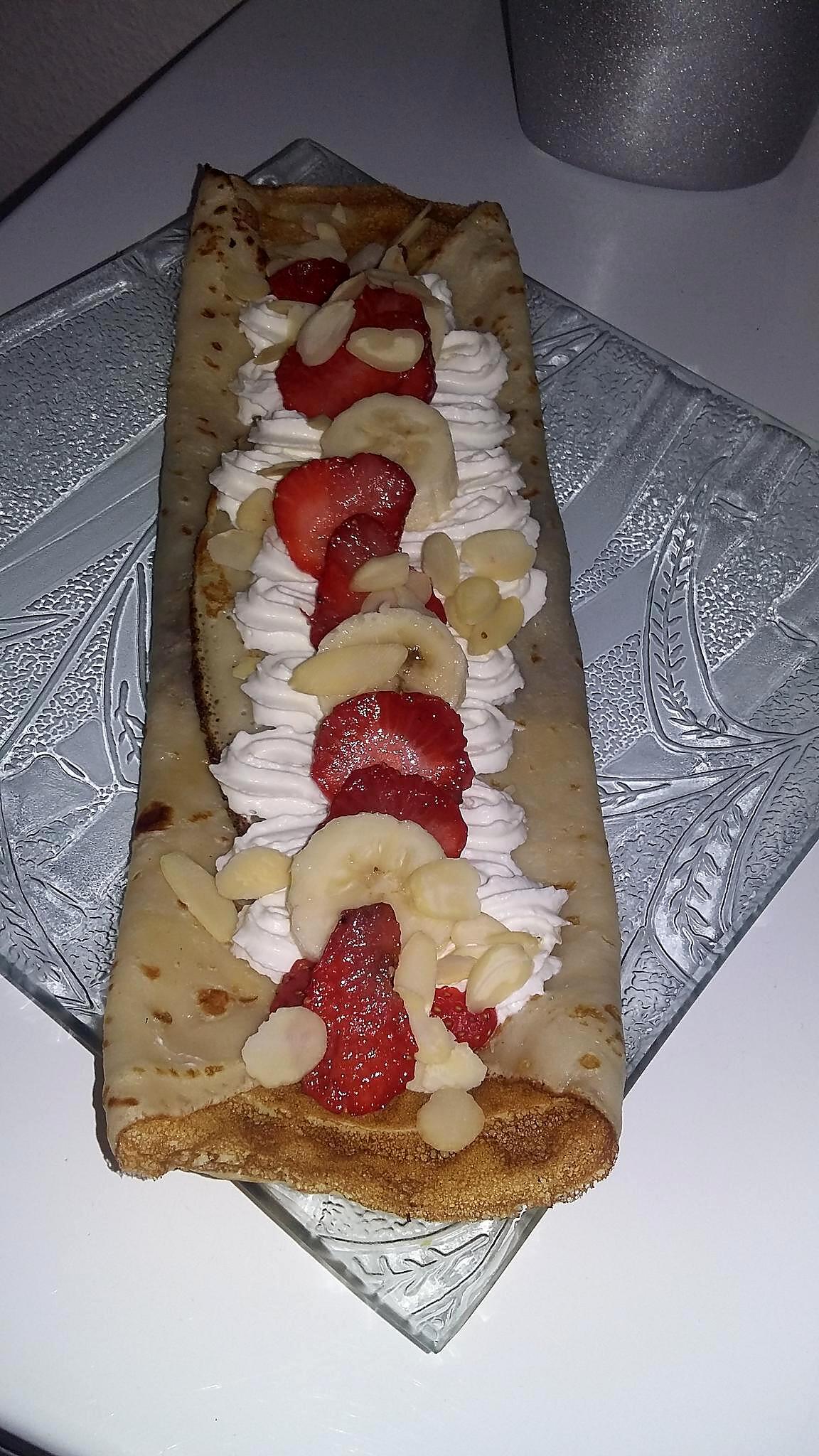 recette Crêpe gourmande fraise banane