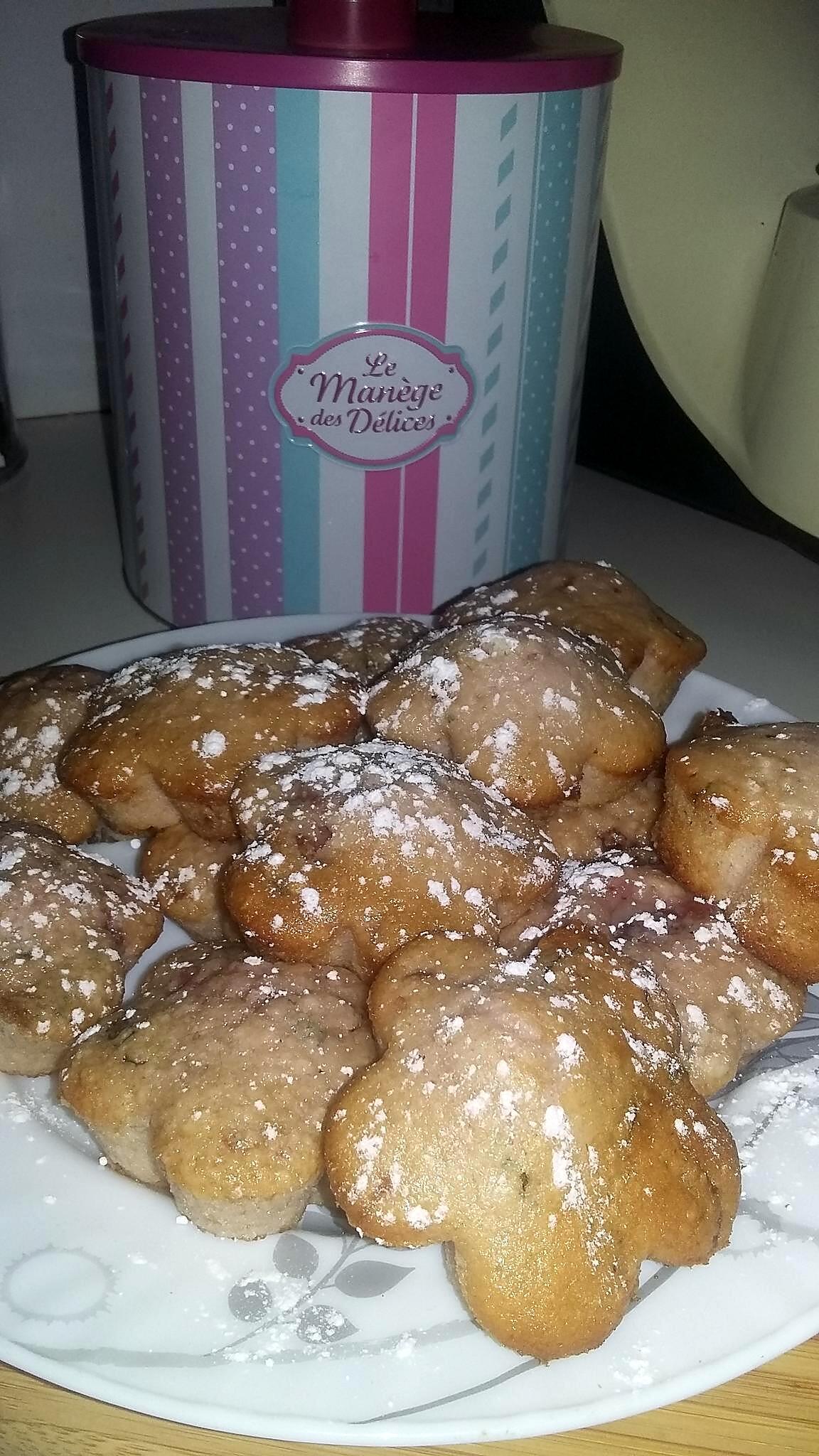 recette Muffins fleurs a la fraise et a la menthe