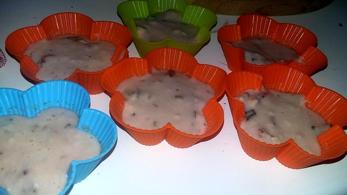 recette Muffins fleurs a la fraise et a la menthe