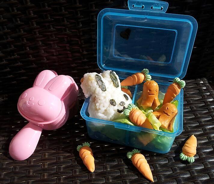 recette Bento lapin kawaii et ses knackis pieuvre