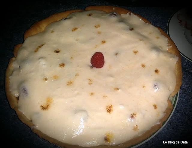 recette Tarte chiboust aux framboises