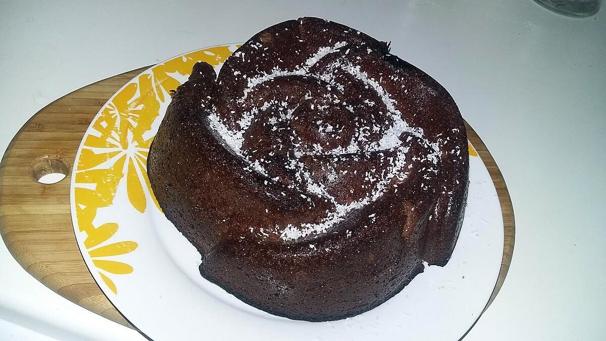 recette Gâteau au chocolat et au lait et noix de coco