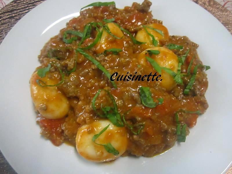 recette Pommes de terre à la bolognaise.curcuma.