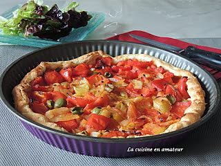 recette Tarte aux poivrons