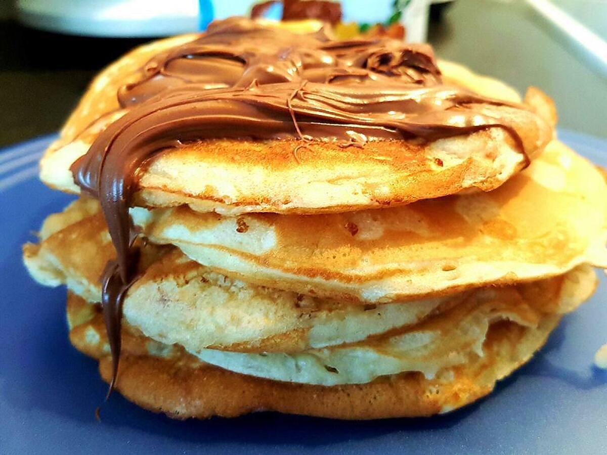 recette pancakes au Nutella chaud