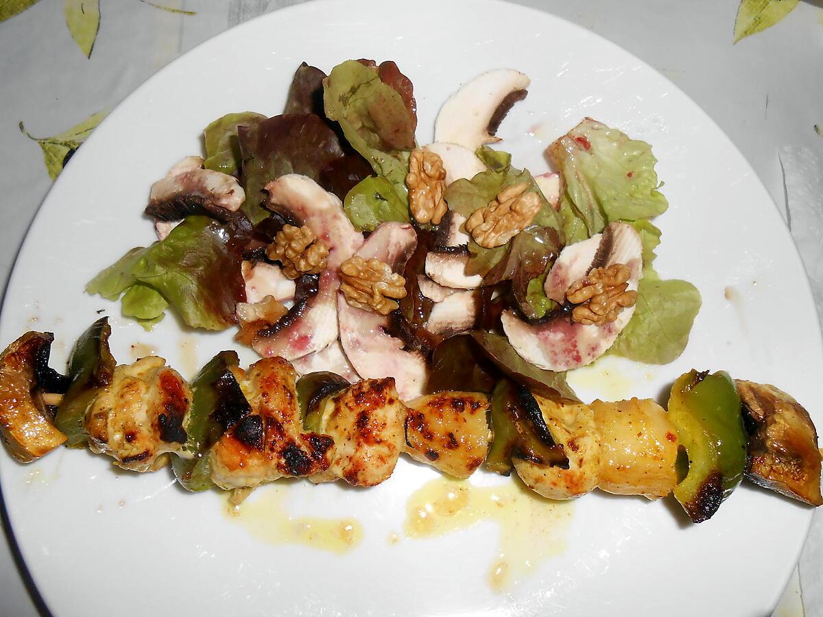 recette BROCHETTES DE POULET "A L'INDIENNE"