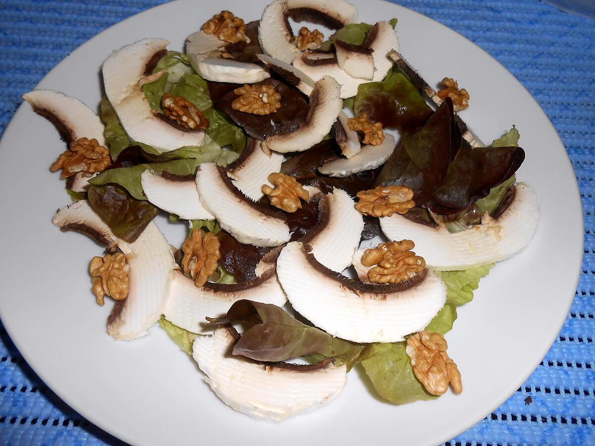 recette SALADE CHAMPIGNON ET NOIX