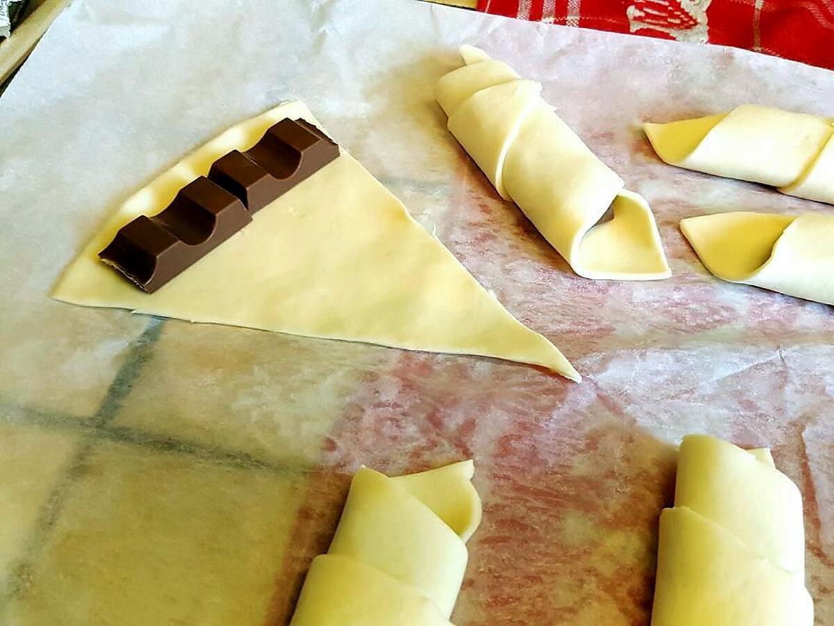 recette Croissants aux Kinder chocolat