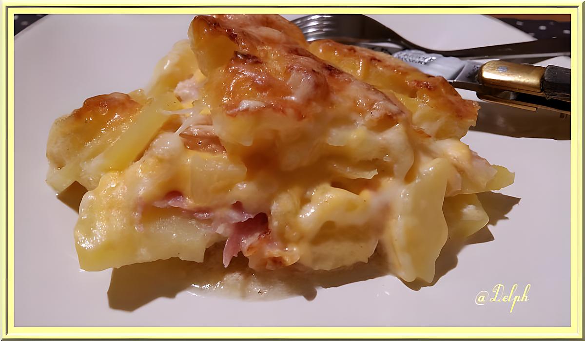 recette Gratin de Pommes de Terre à la Pancetta et Cheddar