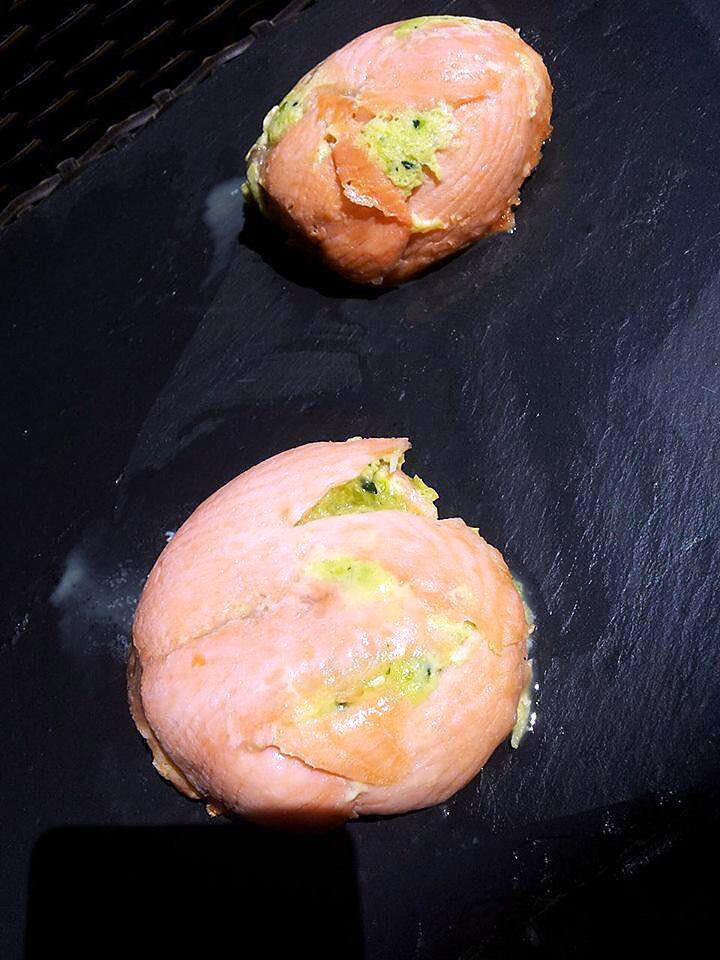 recette Timbales de saumon fumé à la mousse de courgettes