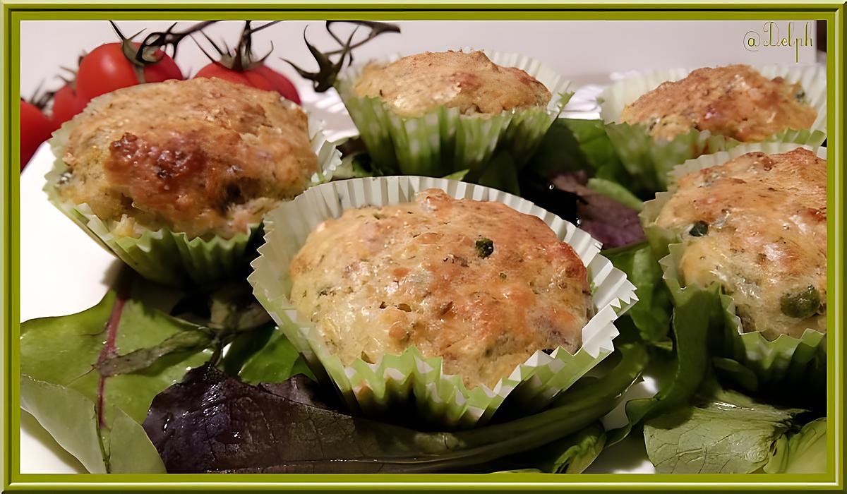 recette Muffins aux petits pois et aux lardons