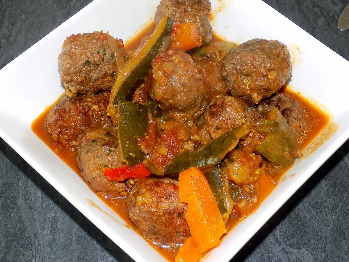 recette Tajine aux boulettes de boeuf (compatible dukan)