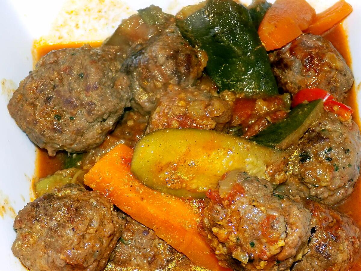 recette Tajine aux boulettes de boeuf (compatible dukan)