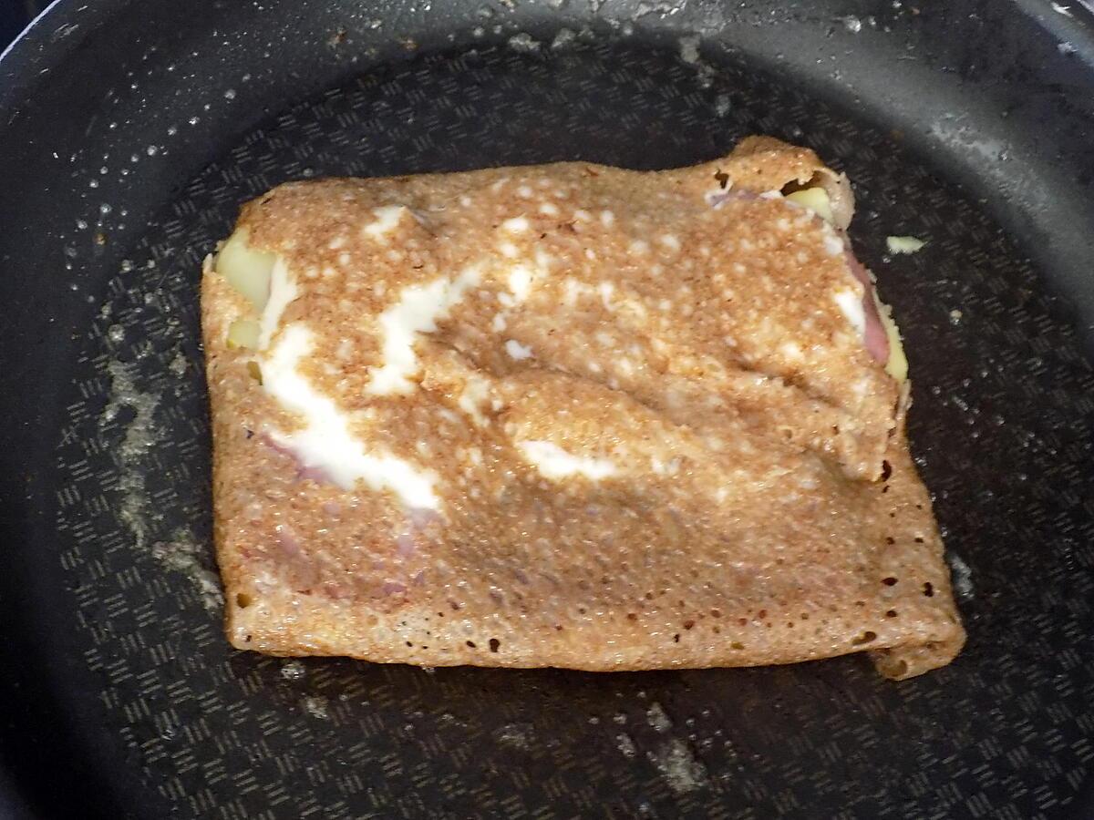 recette Galette bretonne "mozzarella et jambon cru"