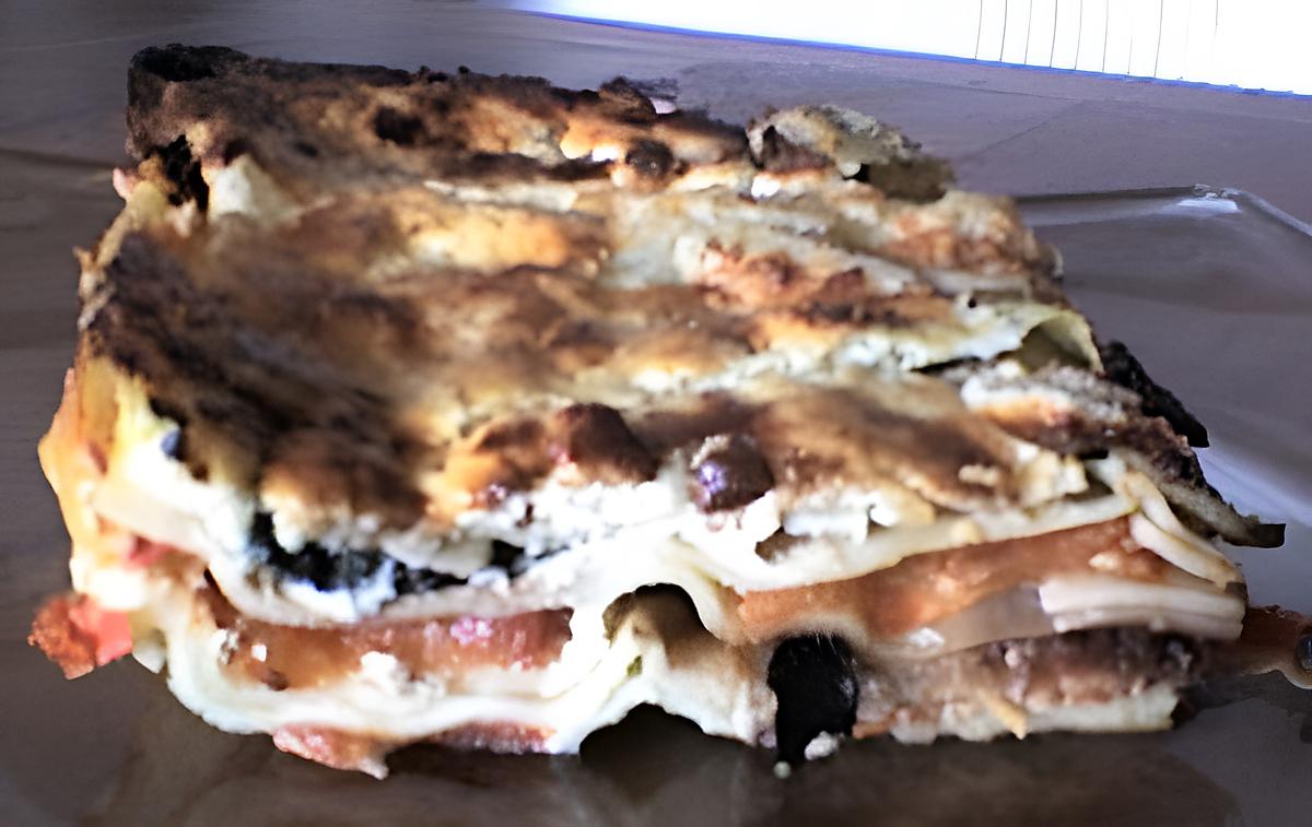 recette LASAGNES AUX AUBERGINES, TOMATES ET TAPENADE