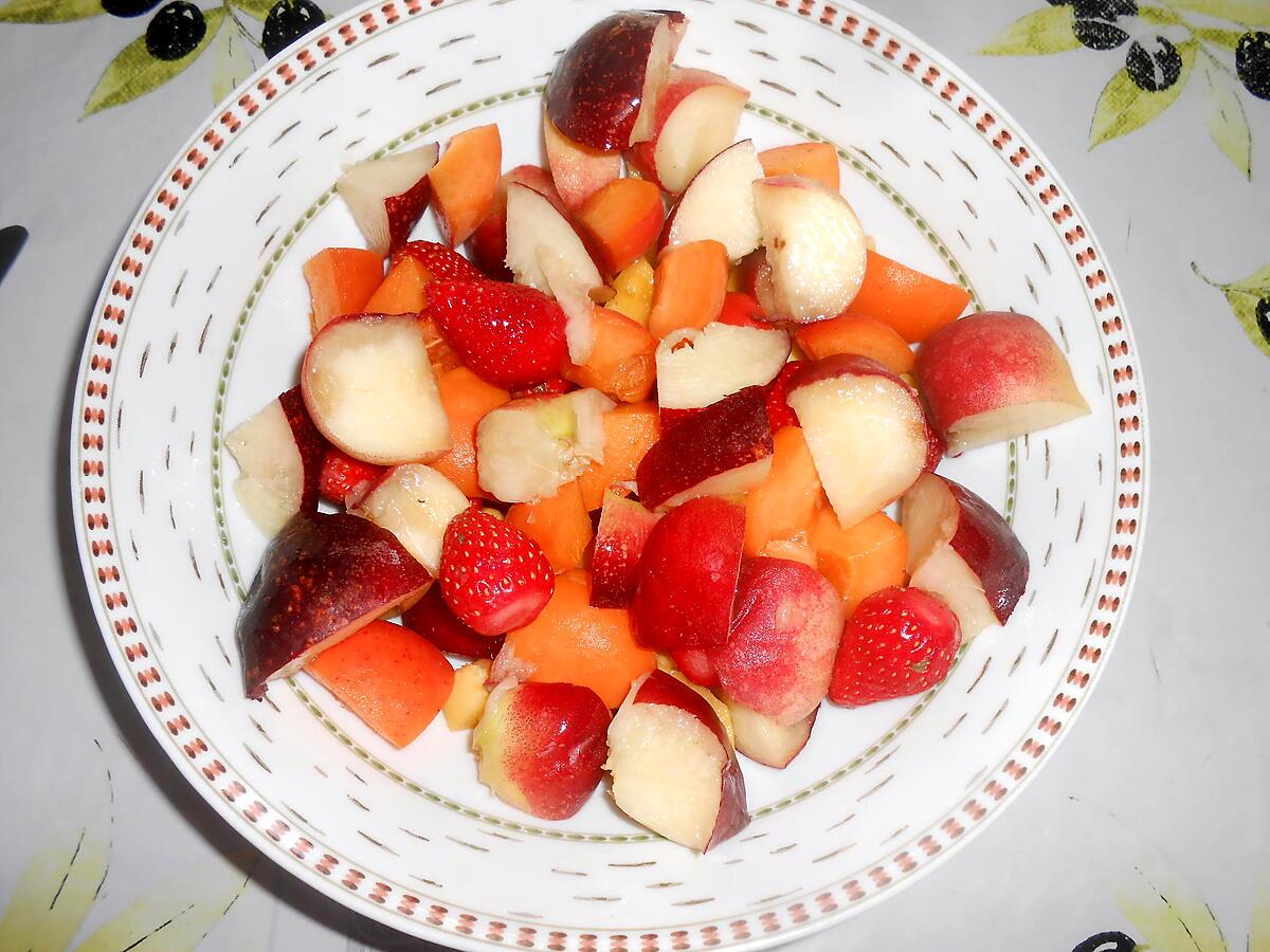 recette SALADE DE FRUITS AU CHOCOLAT