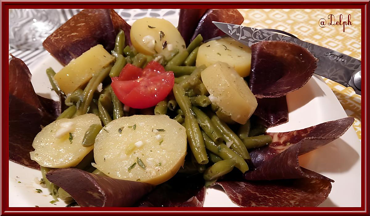 recette Salade de haricots verts à la viande de grison