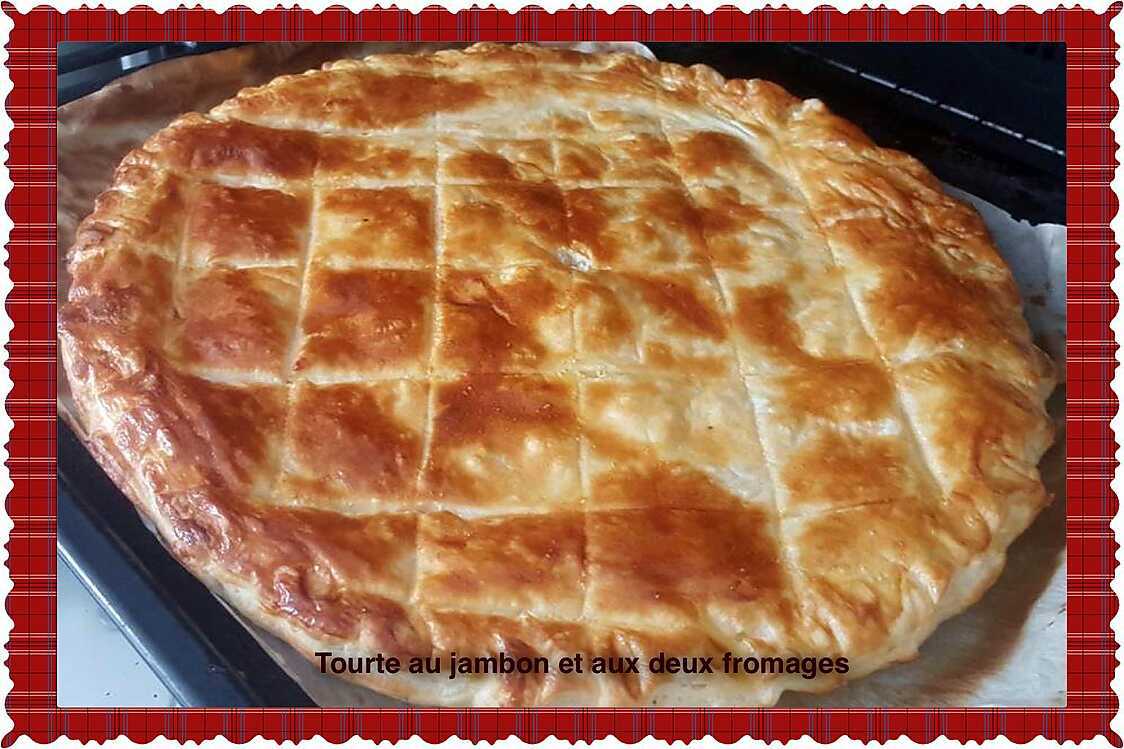 Tourte rustique au jambon et aux deux fromages