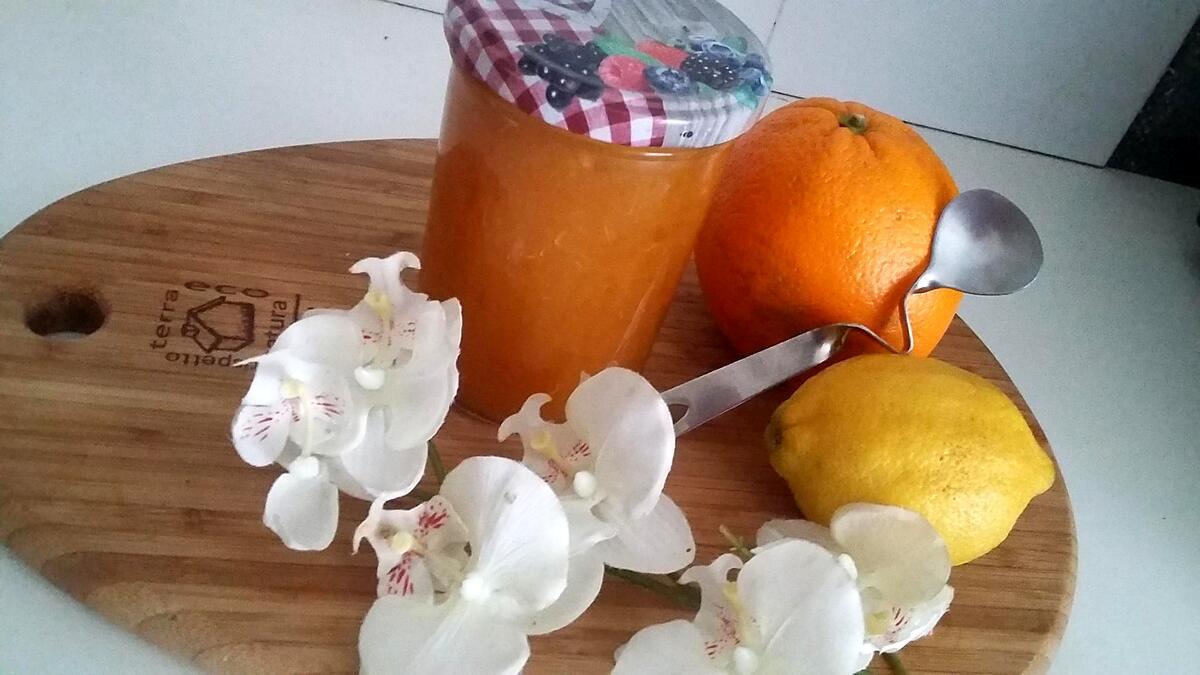 recette Confiture d'orange- citron au vin