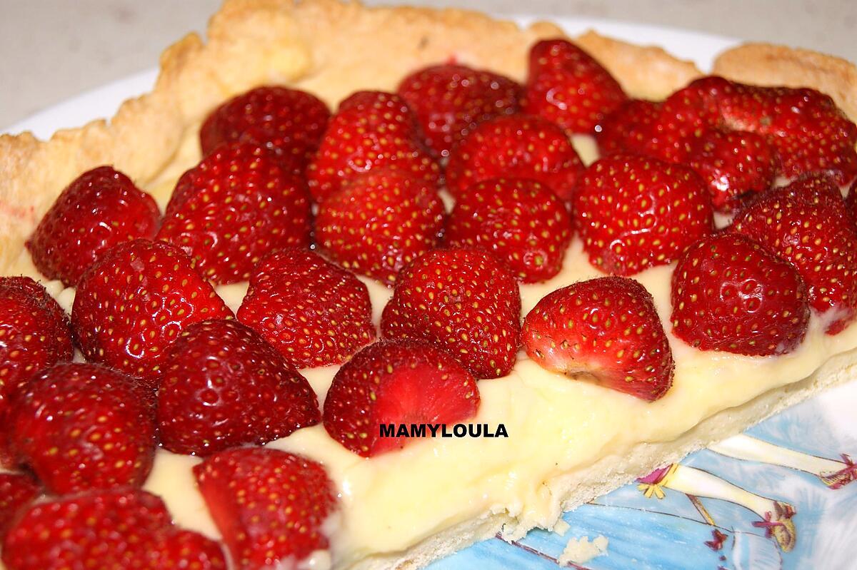 recette Tarte aux fraises et sa crème au citron