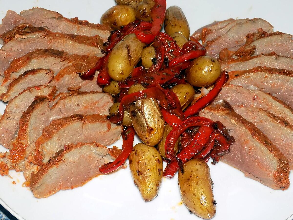 recette Magret de canard tomate/poivron