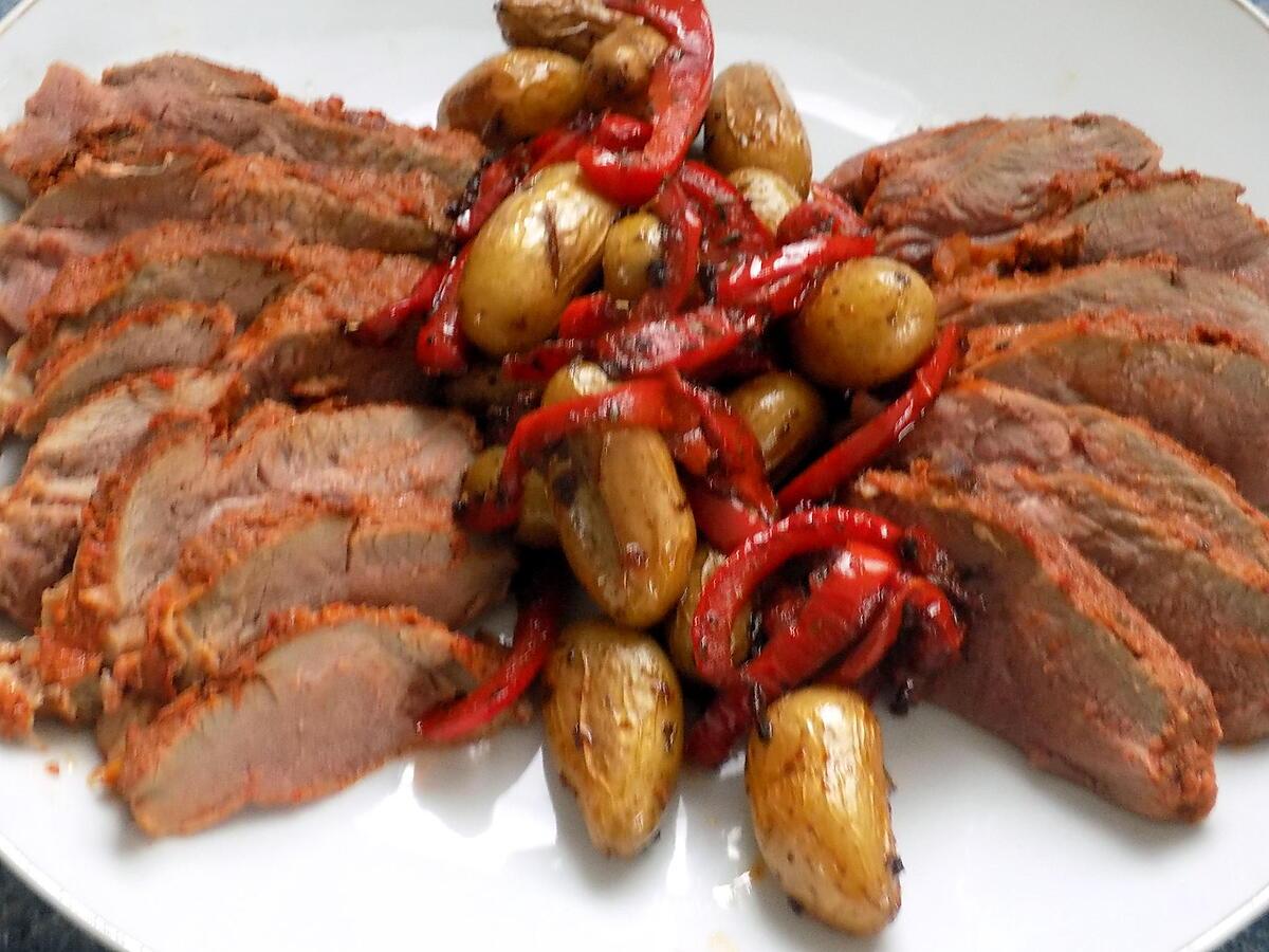 recette Magret de canard tomate/poivron