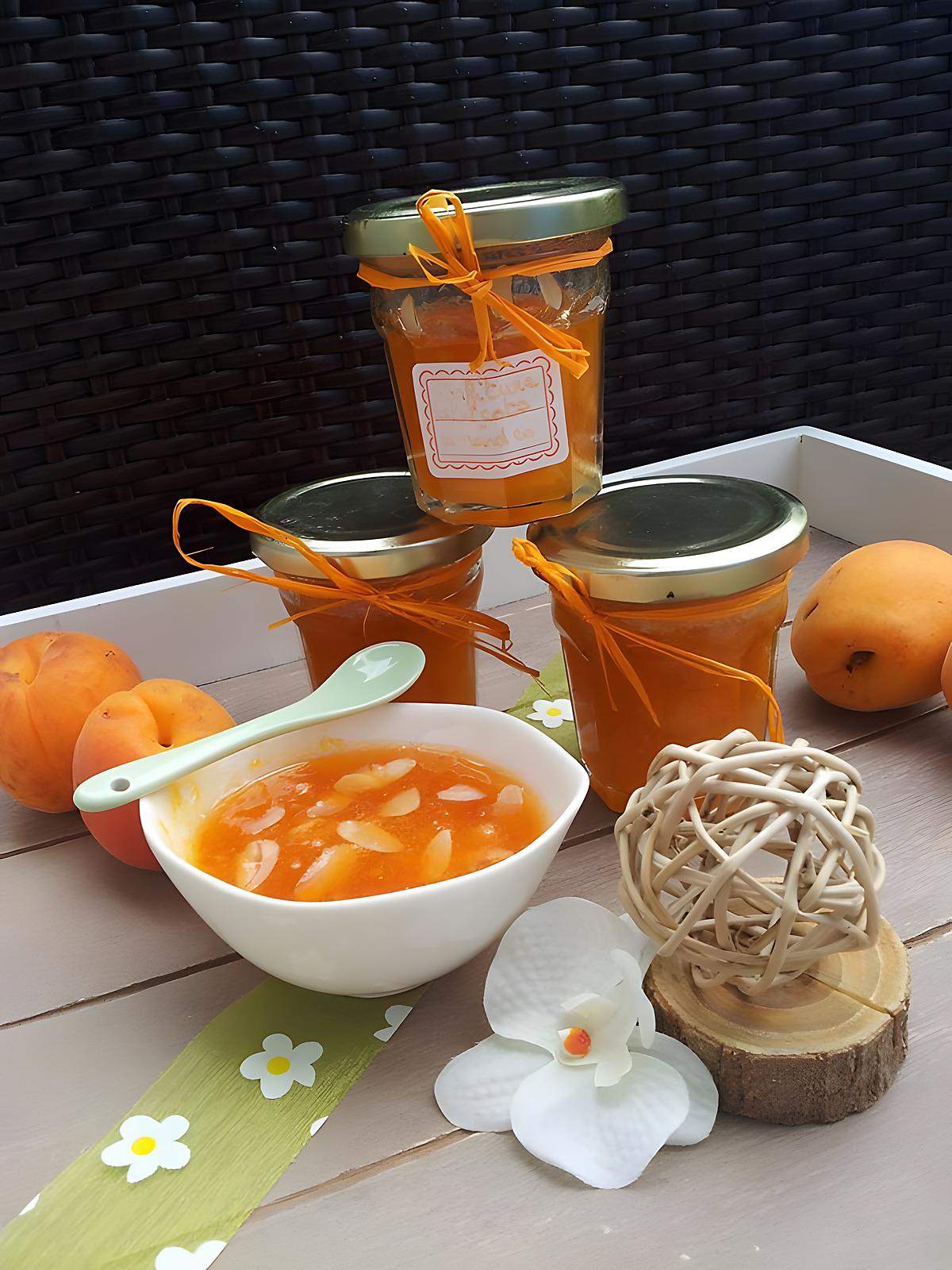 recette Confiture faites maison d'abricots et amandes effilés