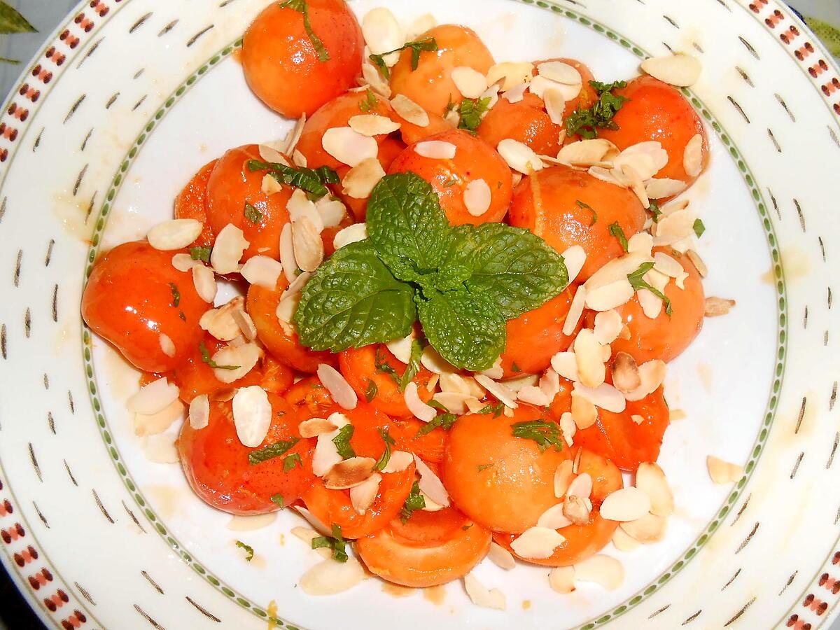 recette SALADE D'ABRICOTS