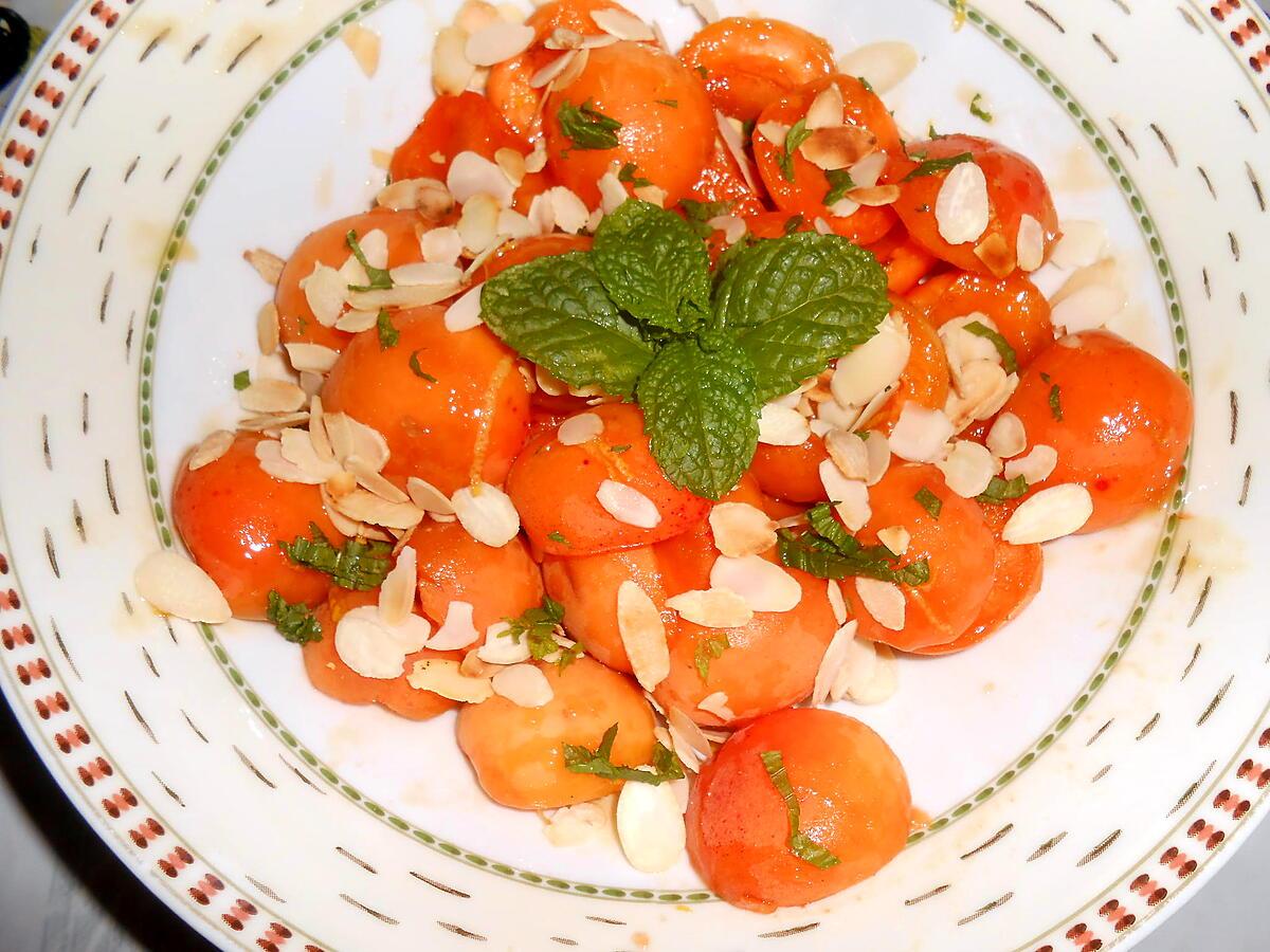 recette SALADE D'ABRICOTS