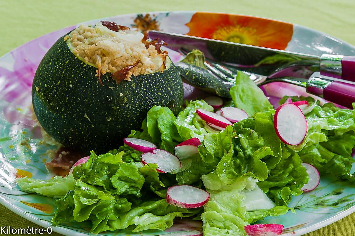 recette Courgettes farcies à la semoule et à la fêta