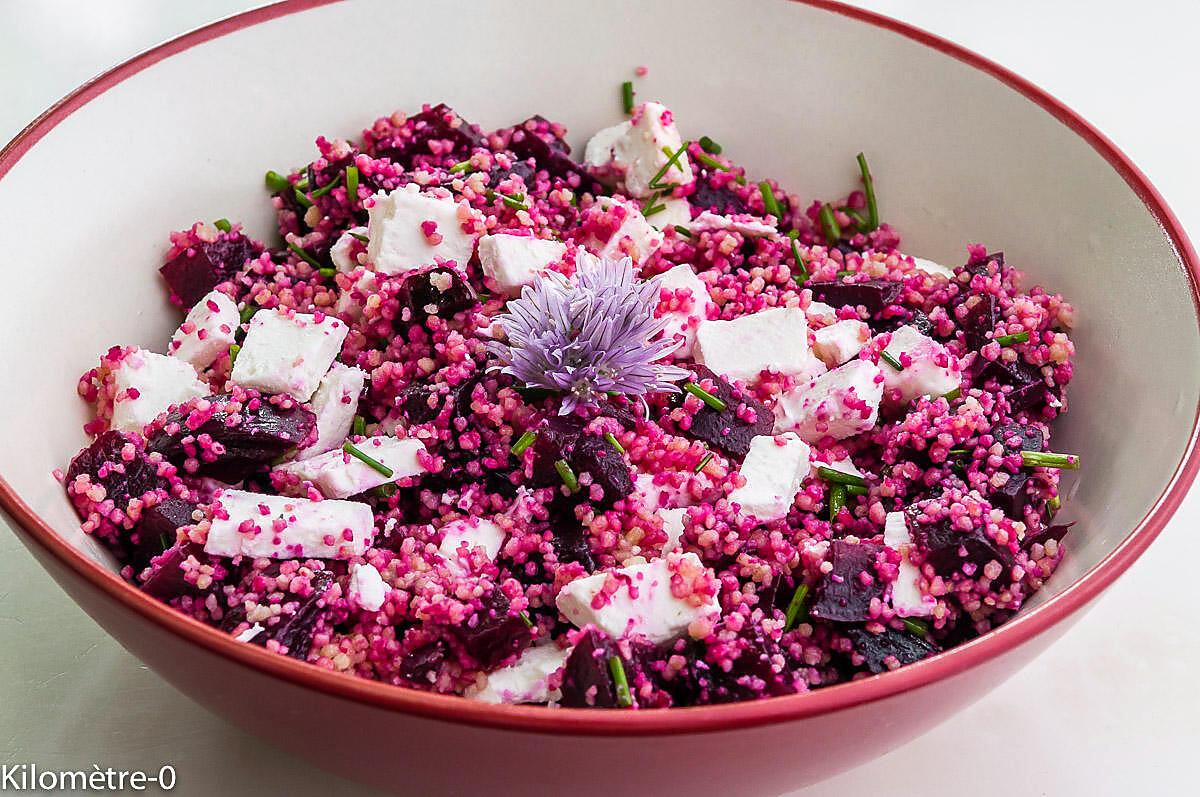 recette Salade de semoule, betterave et chèvre