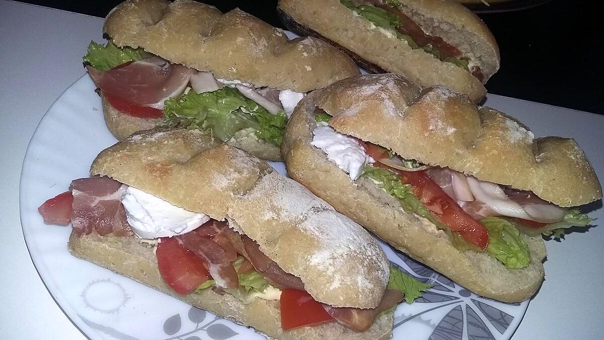 recette Sandwichs Ciabatta Italien