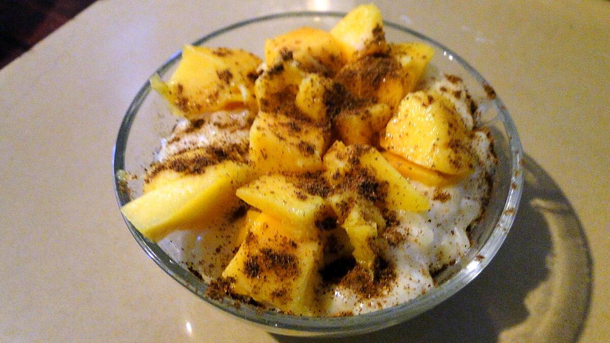 recette Riz au lait de coco et à la mangue