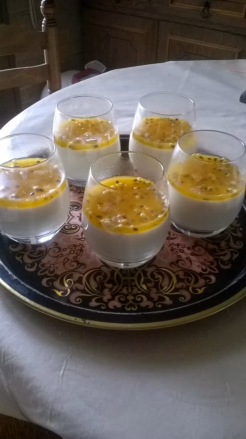 recette Panna cotta coulis fruits de la passion