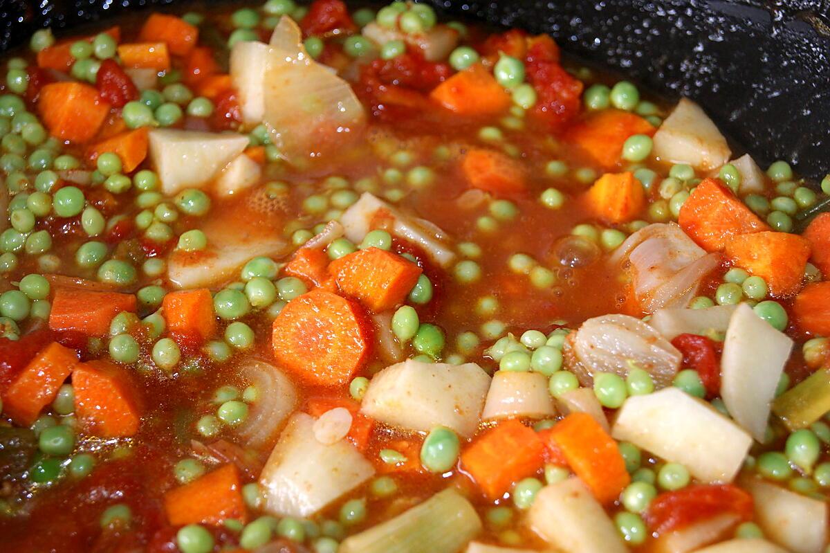 recette Tajine de Boulettes aux petits pois et épices