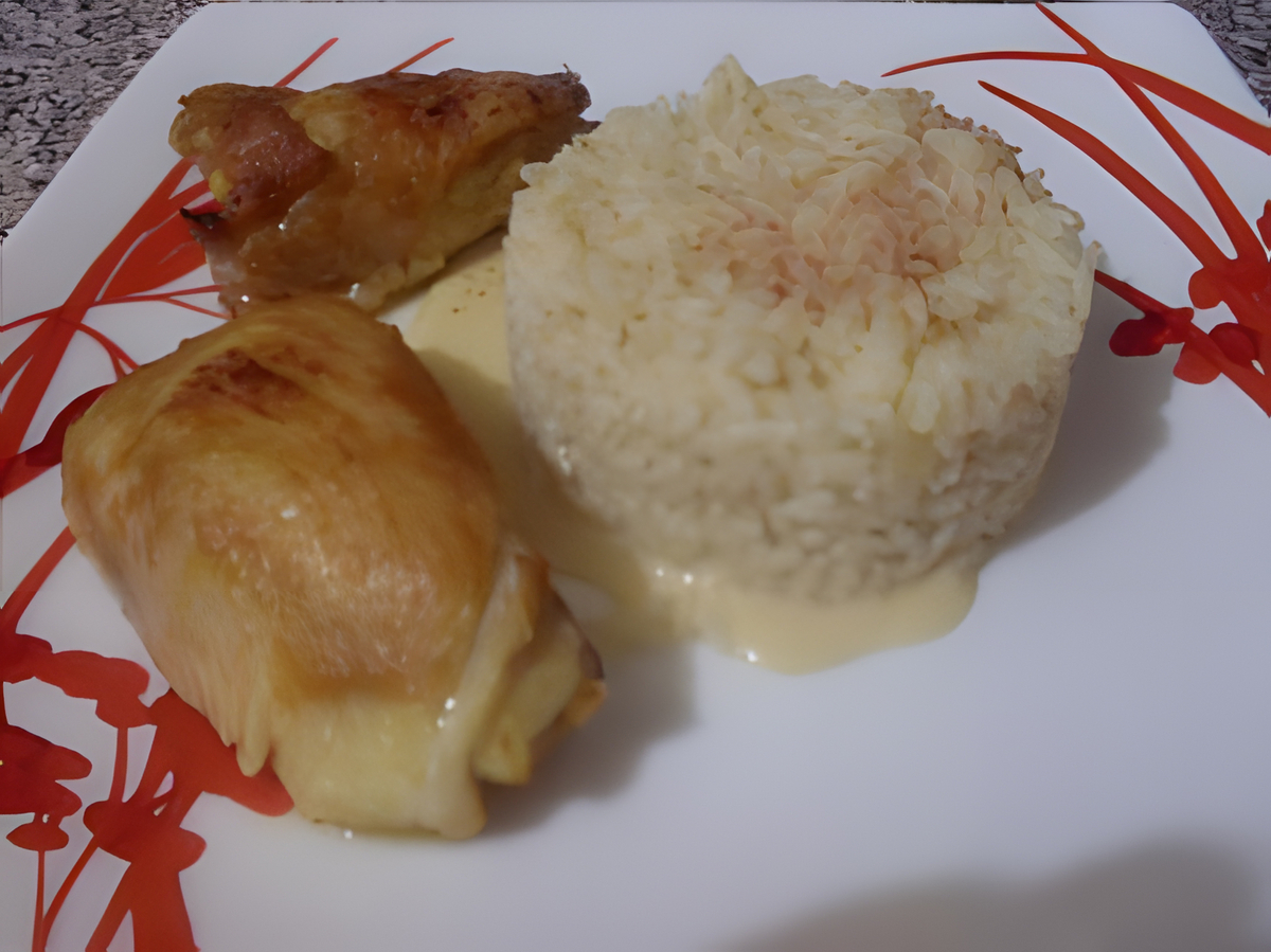 recette poulet a la moutarde et son riz.