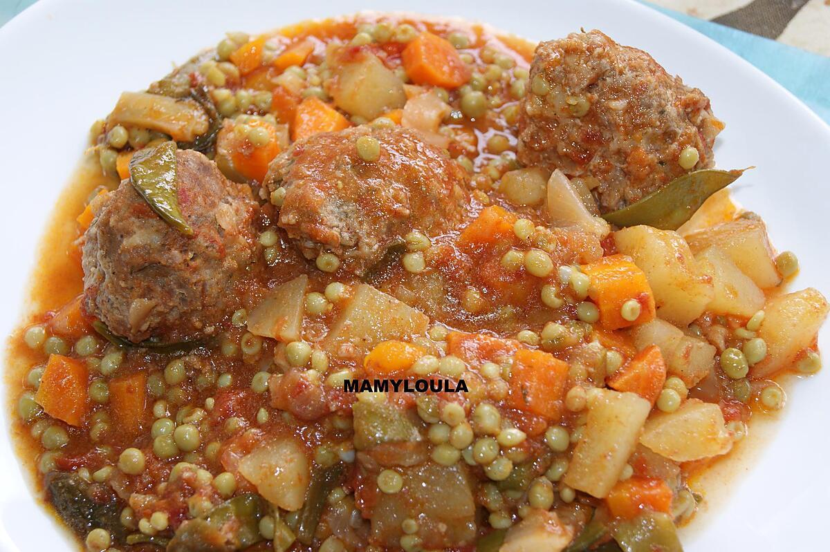 recette Tajine de Boulettes aux petits pois et épices