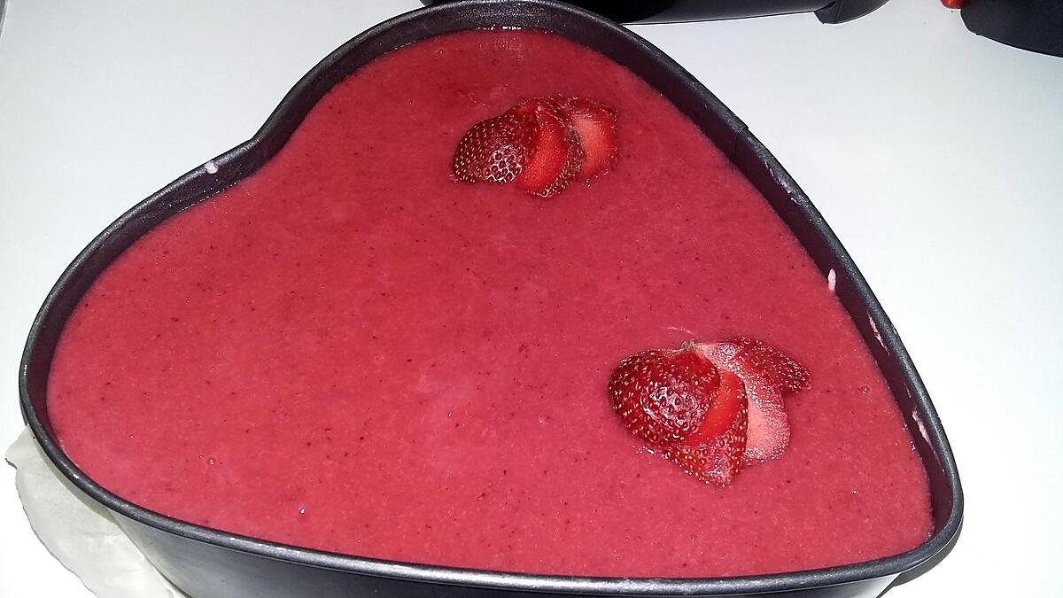 recette Bavarois aux fraises Cœur pour la fête des pères