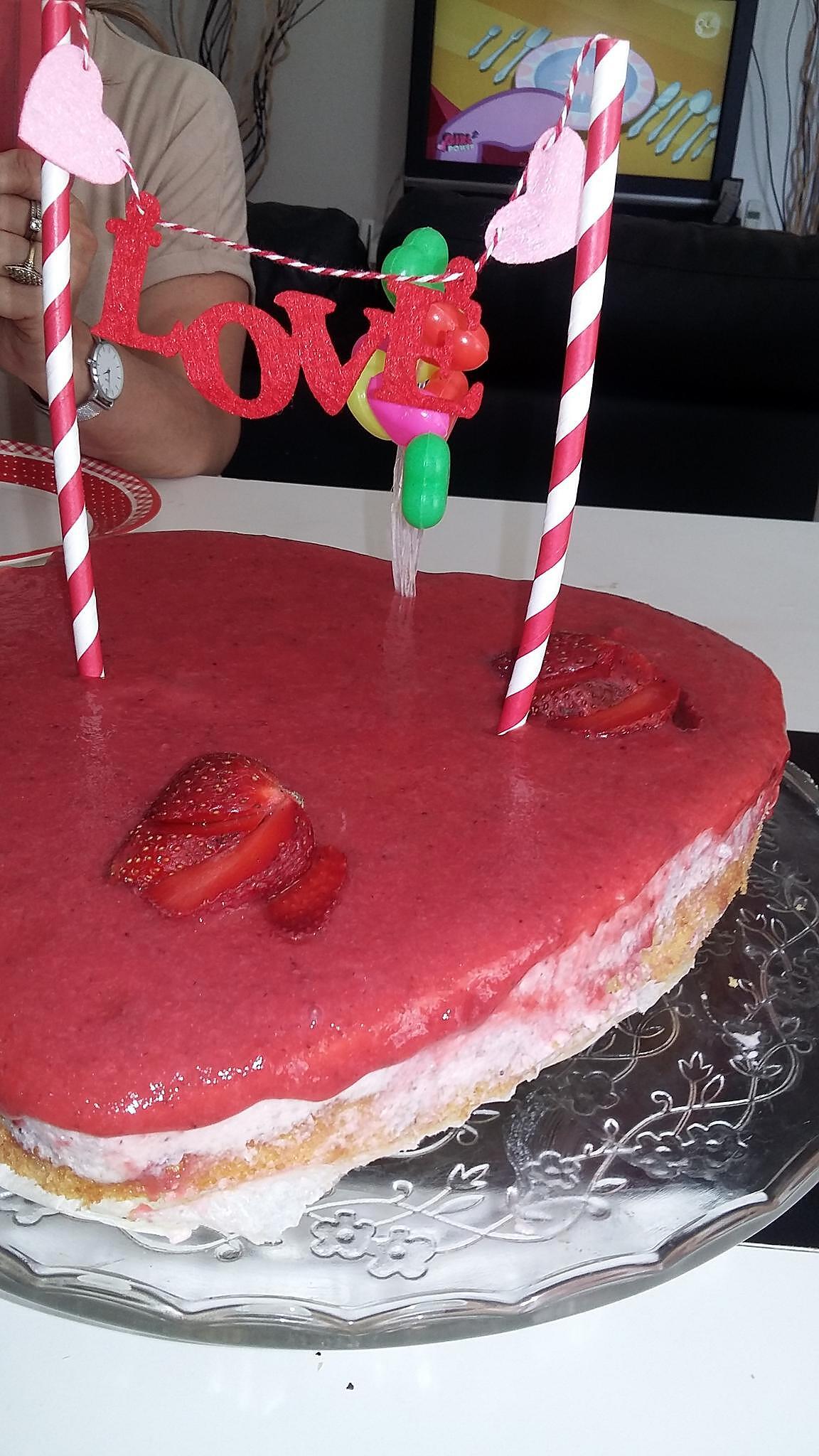 recette Bavarois aux fraises Cœur pour la fête des pères