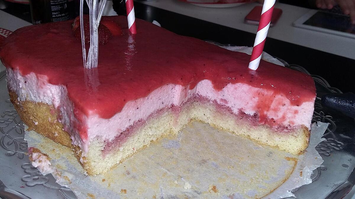 recette Bavarois aux fraises Cœur pour la fête des pères