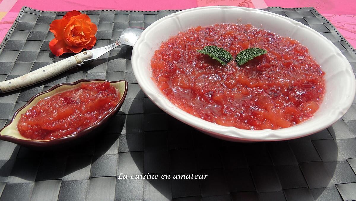 recette Compote cerises et pommes