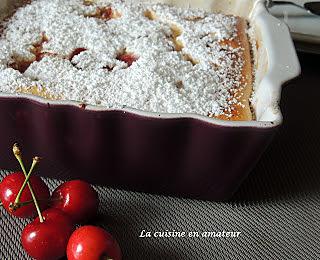 recette Gâteau mousse aux cerises