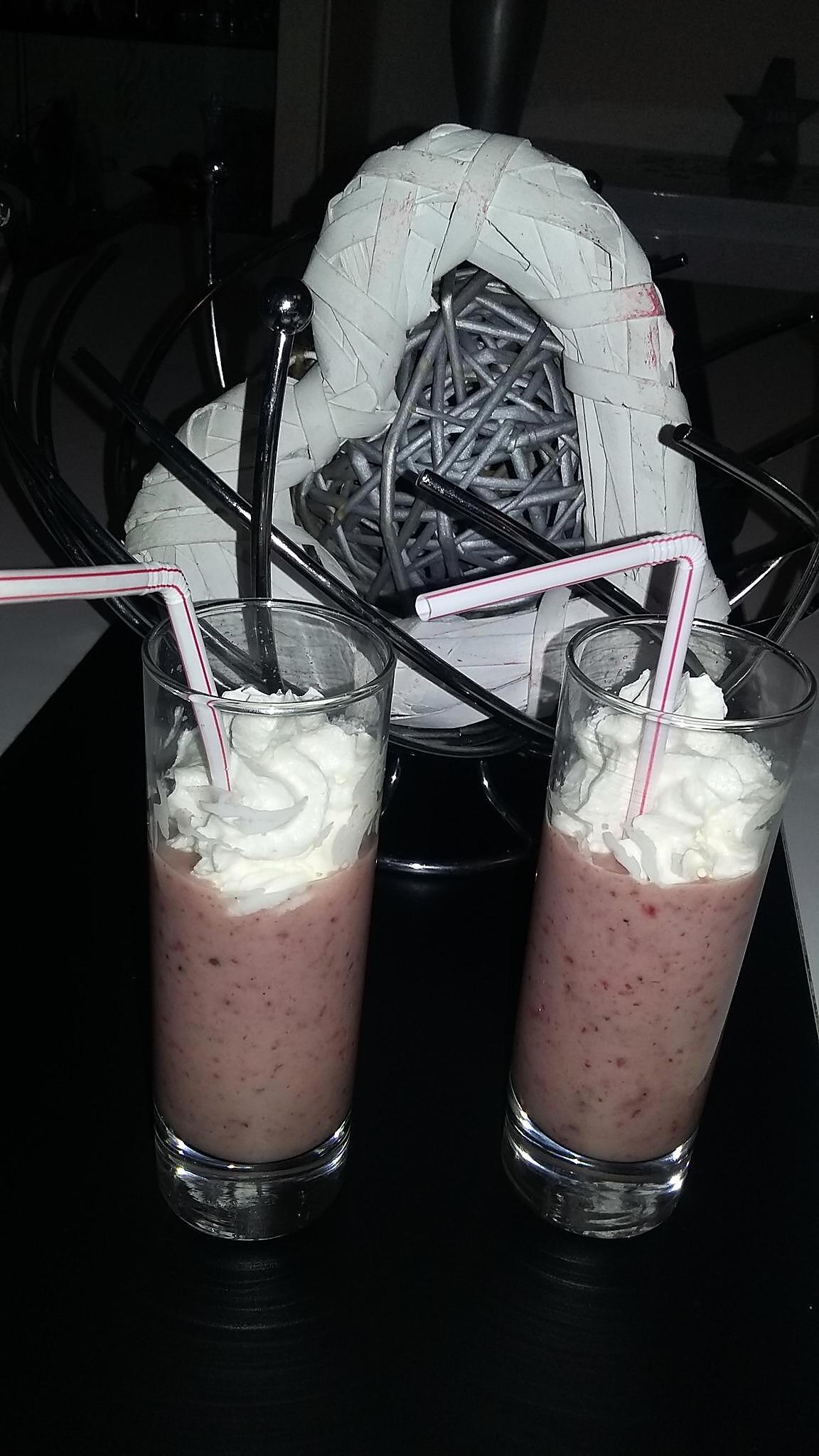 recette Milk shake a la banane, fraise et au citron