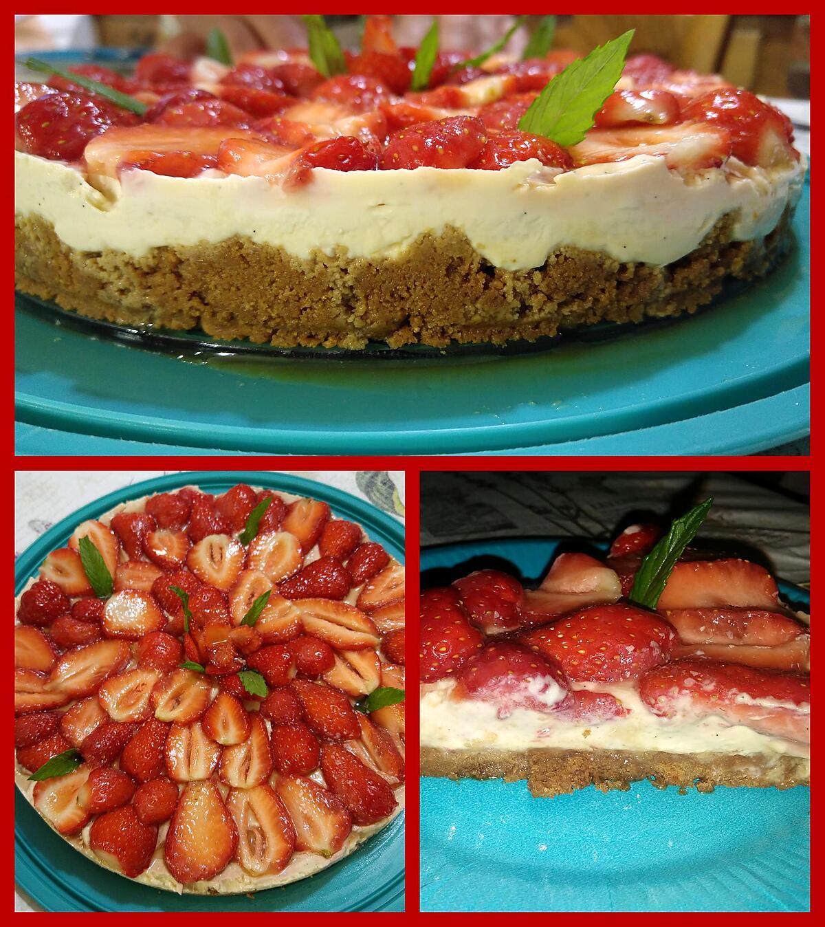 recette Tarte base speculoos aux fraises