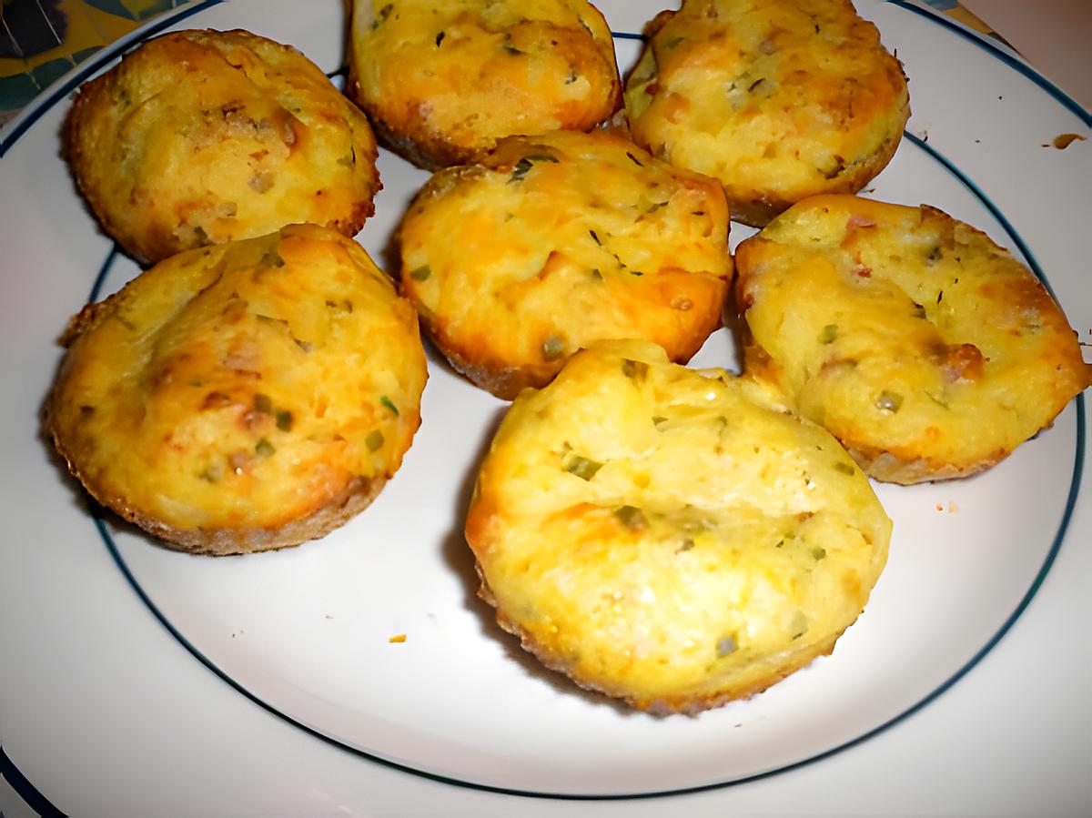 recette Muffins aux  chou-fleurs, lardons et comté