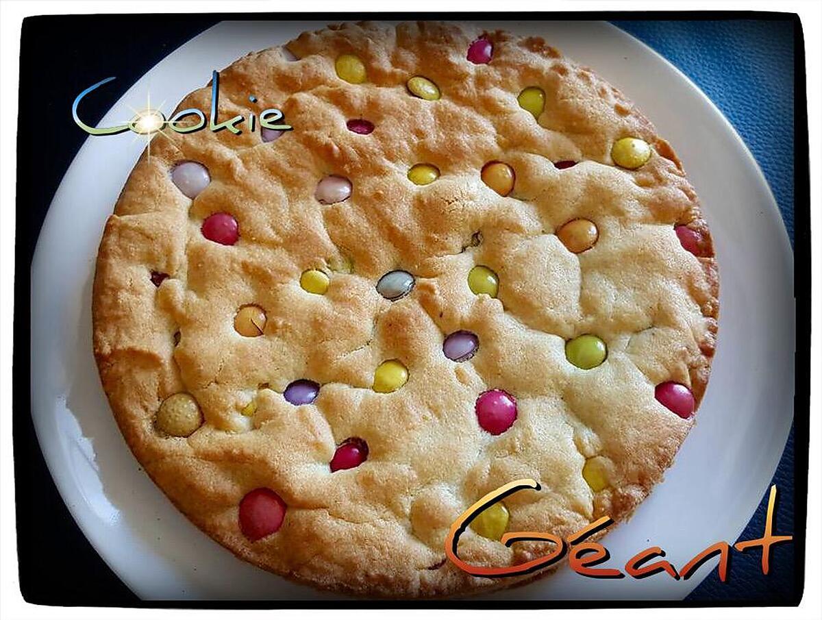 recette Cookie géant aux bonbons smarties