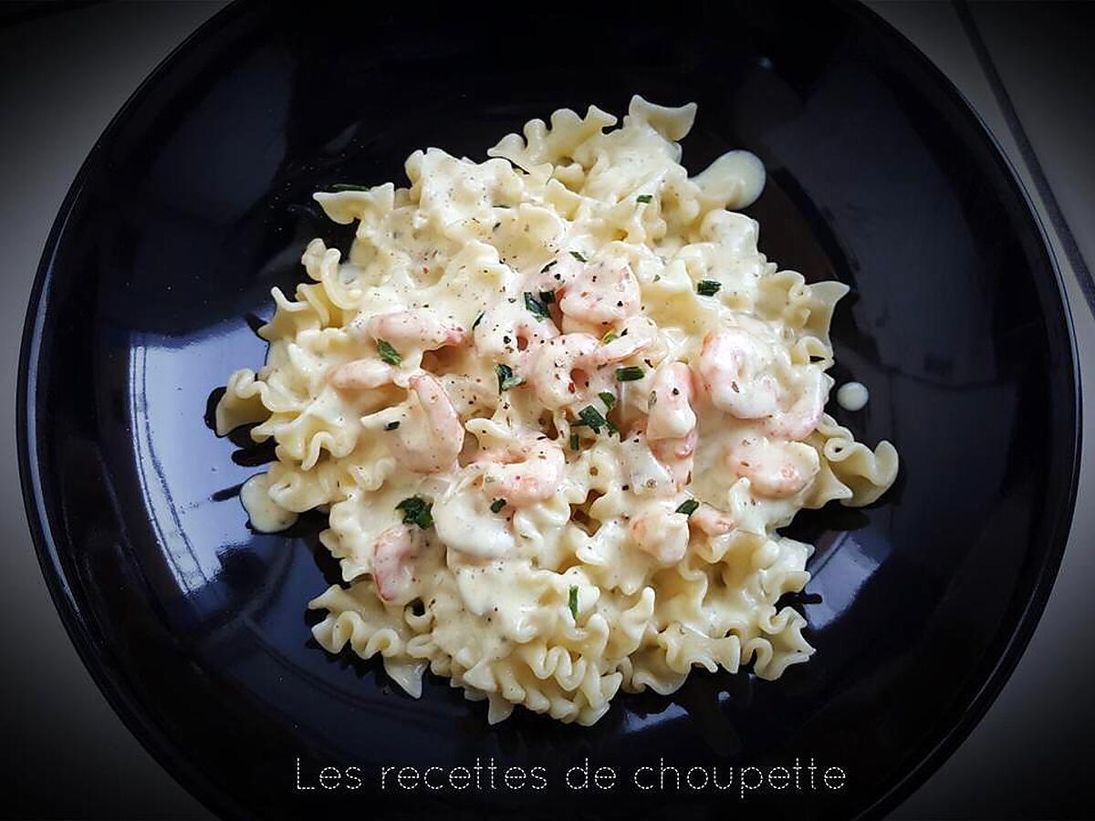 recette Mafalda sauce aux crevettes et curry