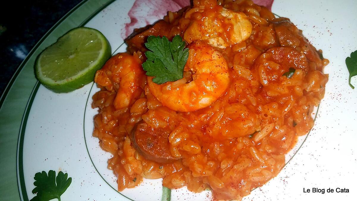 recette Jambalaya aux crevettes et poulet