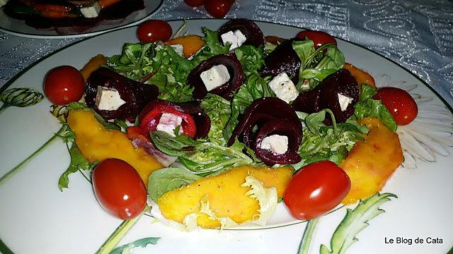recette Salade de betterave, mangue et Salakis