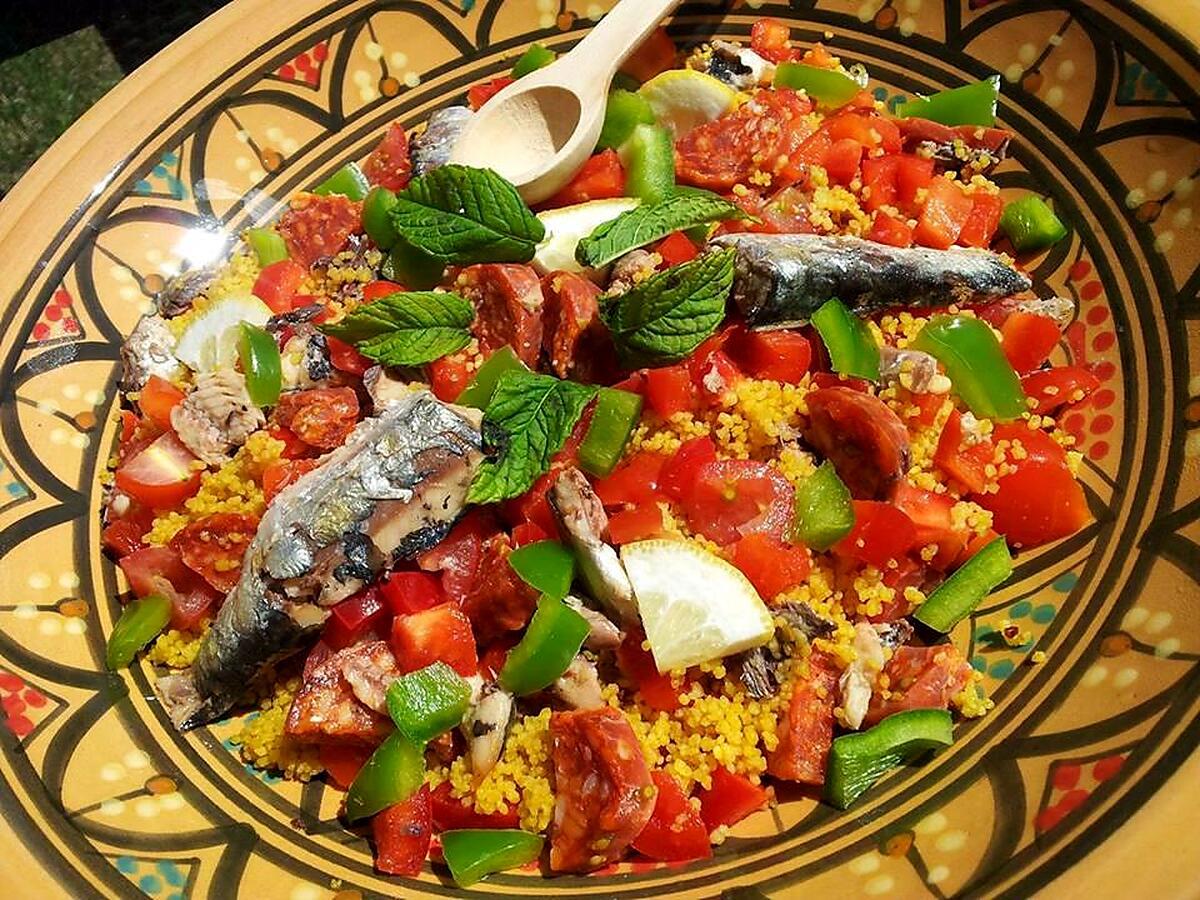 recette Taboulé epicée au sardines et chorizo